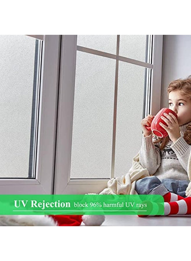 CLENEA Window Privacy Film, Frosted Glass Static Sticker, Self Adhesive Opaque Vinyl Bathroom Door Sticker, UV Protection, Easy To Use, For Smooth Glass Surfaces, Can Be Used For Home, Office, 60x200cm - Image 5